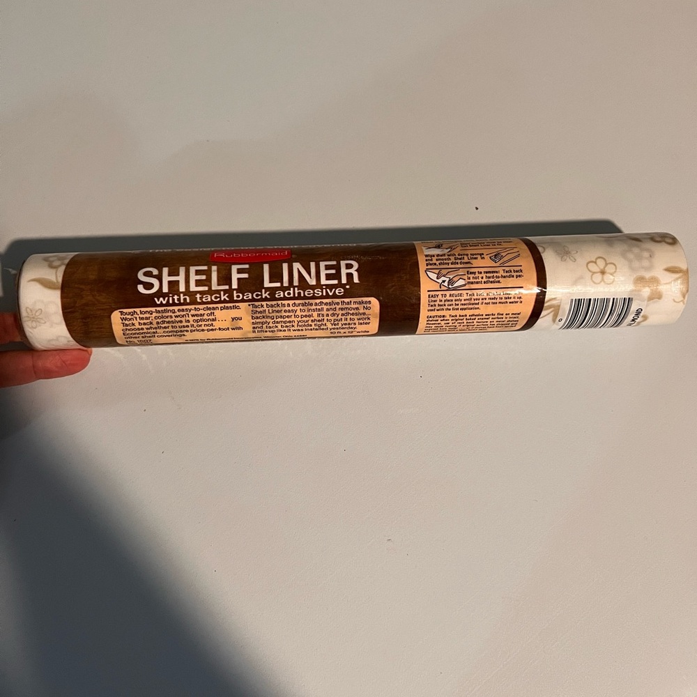 Rubbermaid Shelf Liner  NEW Vintage 1978 Item 1607 10ft x 12" - Almond